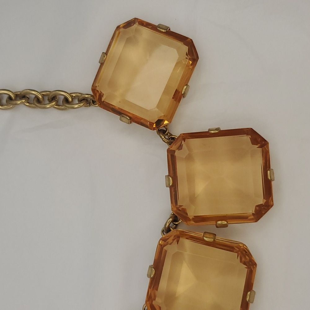 J. Crew Chucky faux amber & Gold necklace - Picture 6 of 13